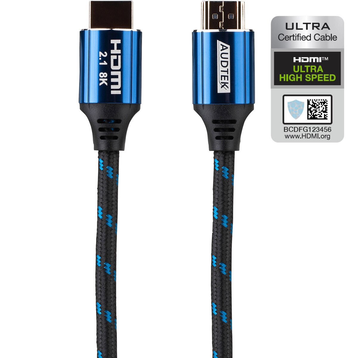 Audtek Premium Certified Ultra HD HDMI 2.1 Cable 8K60 Hz HDR 48 Gbps 6 ft.